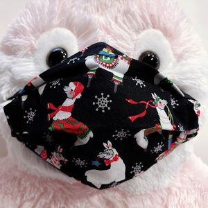 Face Mask Christmas Llama